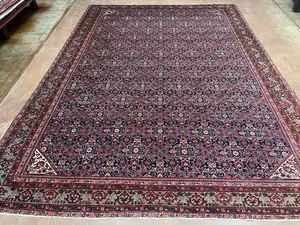 Antique Navy Persian Ferahan 9' X 12'