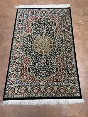 New Black Persian Ghom 3' X 5'