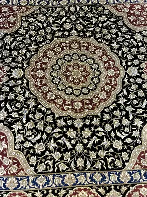 New Black Persian Ghom 3' X 5'