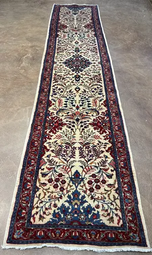 Antique Ivory Persian Mahal Runner