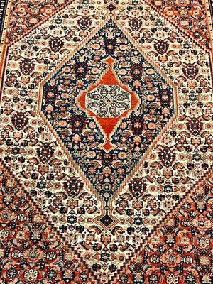 Antique Ivory Persian Senneh 4' X 6'
