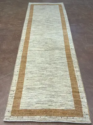 New Beige Persian Kashkoli Gabbeh Runner