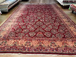 Antique Red Persian Saruk Oversize