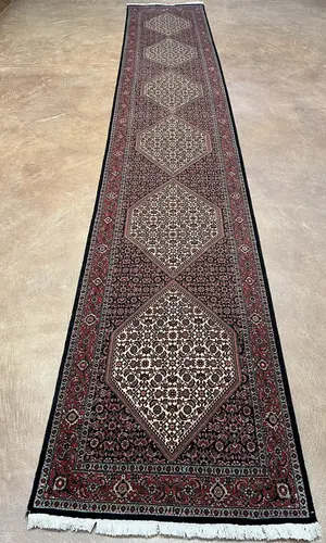 New Navy Persian Bijar Runner