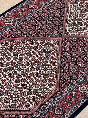 New Navy Persian Bijar Runner