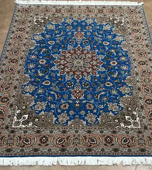 New Blue Persian Tabriz 5' X 7'
