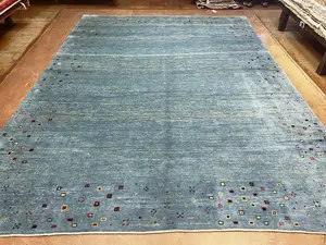 New Blue Persian Amalehbaft Gabbeh 10' X 14'