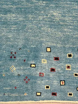 New Blue Persian Amalehbaft Gabbeh 10' X 14'
