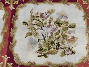 Antique Multi France Needlepoint Oversize