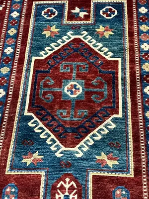 Antique Red Caucasian Kazak 5' X 7'