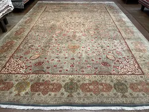 Antique Grey Persian Tabriz Oversize