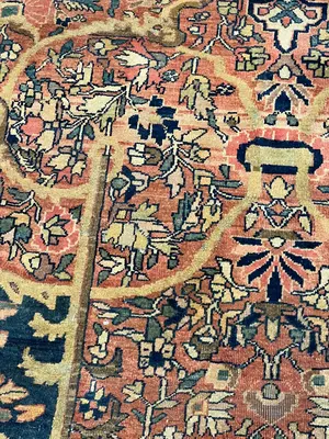 Antique Navy Persian Ferahan Oversize