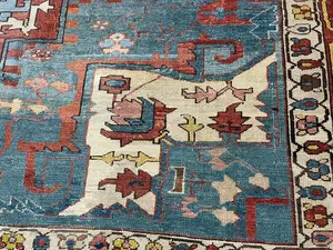 Antique Ivory Persian Serapi Oversize