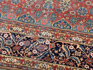 Antique Ivory Persian Mohtashem Kashan 8' X 10'