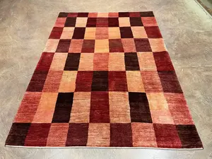 New Red Persian Kashkoli Gabbeh 5' X 7'