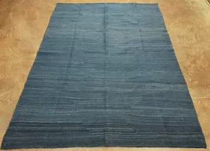 New Blue Persian Gabbeh Kelim 5'-6"x8'