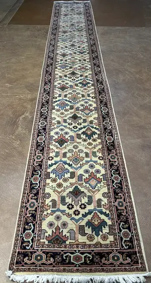 New Ivory Romania Heriz Runner