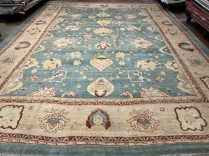 Antique Blue Persian Oushak Oversize