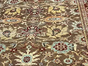 Vintage Brown Persian Sultanabad 9' X 12'