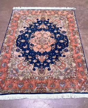 New Navy Persian Tabriz 5' X 7'