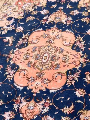 New Navy Persian Tabriz 5' X 7'