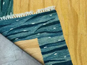 New Gold Persian Gabbeh Kelim 5' X 7'