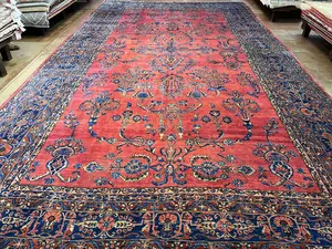 Antique Red Persian Saruk Oversize