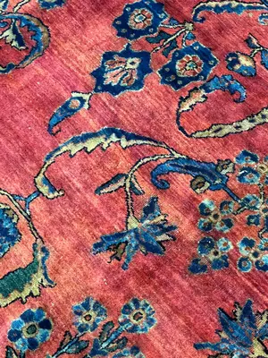 Antique Red Persian Saruk Oversize