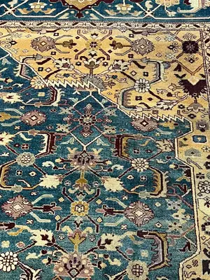 Antique Blue India Agra Oversize