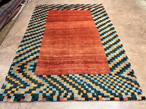 New Orange Persian Gabbeh 6' X 9'