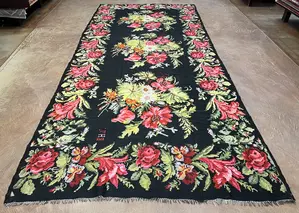 New Black Romania Besarabian Kelim Miscellaneous