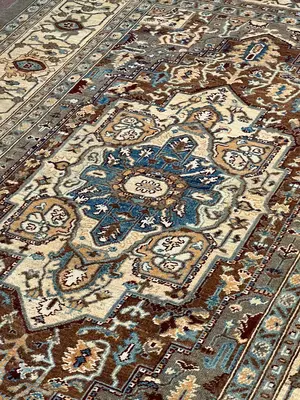 New Green Persian Heriz 7' X 10'