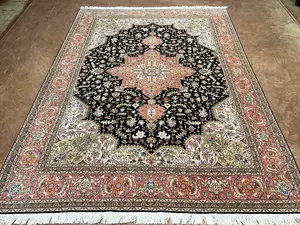 New Black Persian Tabriz 7' X 10'