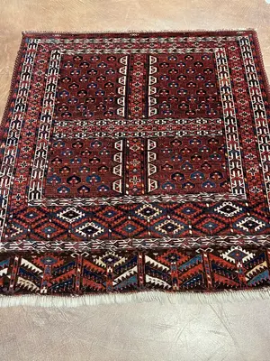 Antique Rust Turkmenistan Turkoman Square