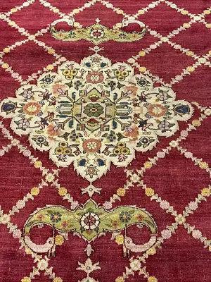 Antique Red India Indo Persian Oversize