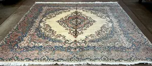 Antique Ivory Persian Kermon Square