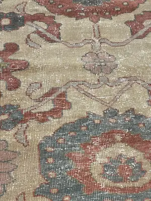Antique Ivory Persian Mahal Oversize