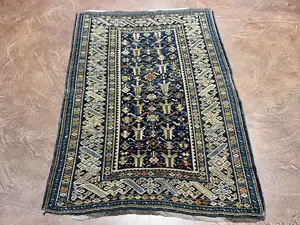 Antique Navy Caucasian Seychour 3' X 5'