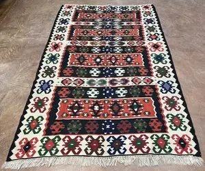 Vintage Multi Romania Besarabian Kelim 5'-6"x8'