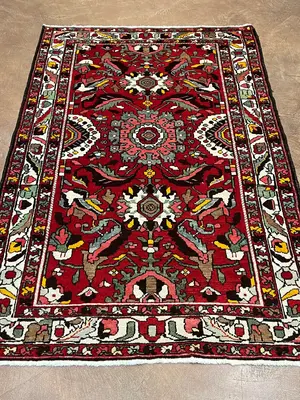Vintage Red Persian Hamadan 5' X 7'