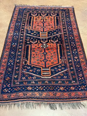 Vintage Navy Turkey Anatolian 5' X 7'