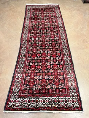 New Black Persian Hamadan Runner