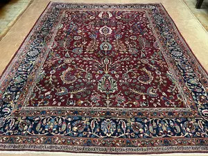 Antique Red Persian Mashad 9' X 12'