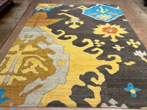 New Grey Nepal Modern Nepalese 9' X 12'