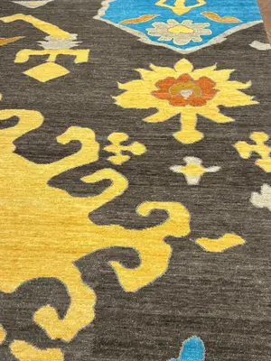 New Grey Nepal Modern Nepalese 9' X 12'