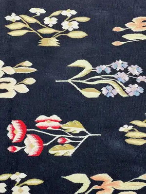 New Black Romania Besarabian Kelim 7' X 10'