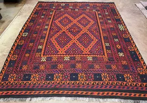 Vintage Red Afghanistan Maimana Kelim 8' X 10'