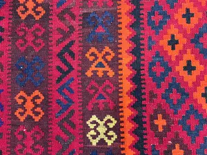 Vintage Red Afghanistan Maimana Kelim 8' X 10'