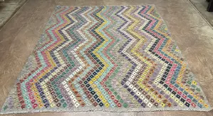 New Multi Afghanistan Modern Classic Kelim Square