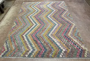 New Multi Afghanistan Modern Classic Kelim 7' X 10'